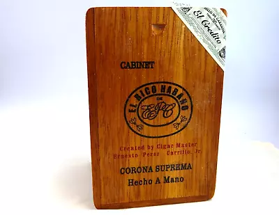 Wooden Cigar Box Sliding Cover Cedar Lined E.p. Perez Carrillo El Rico Habano • $20