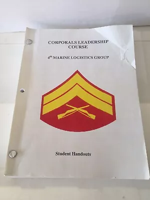 US MARINE CORPS Leadership Course 4th Logistics Guidebook Handbook Training • $84.99