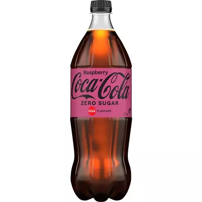 Coca Cola Coke Raspberry Zero Sugar Soft Drink Bottle 1.25L • $12