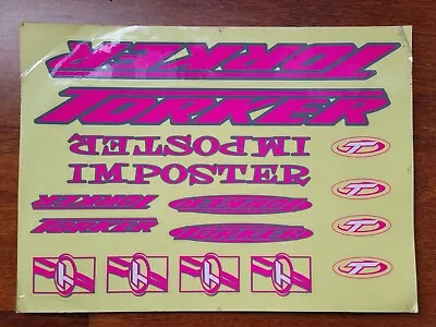 NOS Torker Imposter BMX Decal Sticker Set -  Midschool 90s RARE • $60