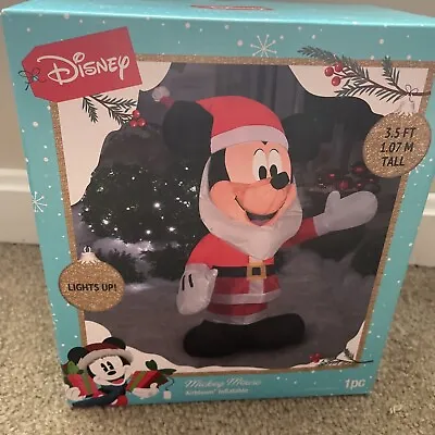 NEW GEMMY Disney MICKEY MOUSE Santa Beard Lighted Christmas Airblown Inflatable • $35