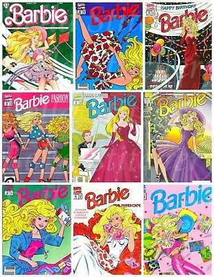 Set Of 9 Vintage Retro 1980's Barbie Book Covers #2 Cotton FABRIC Images • $14.80