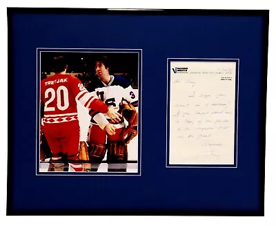 Jim Craig Signed Framed 16x20 Handwritten Letter & Photo Display Miracle On Ice • $149.99