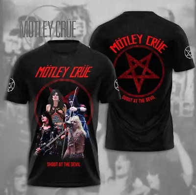 Unisex 3D Motley Crue T-Shirt Music Band Shirt Short Sleeve Unisex 3D All Over • $7.99