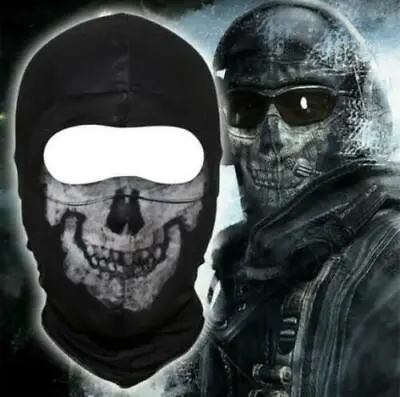 Game Call Of Duty Modern Warfare 2 Skull Mask Full Face Helmet Hood Cosplay Prop • $28.59