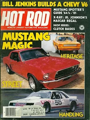1981 Hot Rod Magazine: Mustang Magic/Bill Jenkins Builds A Chevy V6/Clutch Basic • $5