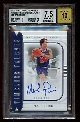 2022-23 Panini National Treasures Mark Price BGS 7.5 Auto 10 Timeless Talents • $49.99