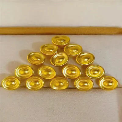 1pcs Pure 24K Yellow Gold Pendant Women 3D Ingots Small Yuanbao DIY Loose Bead • $39.85