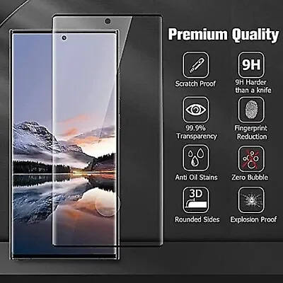 $7.99 • Buy For Samsung S23 S22 S21 S20 Note S10 Plus Ultra Tempered Glass Screen Protector