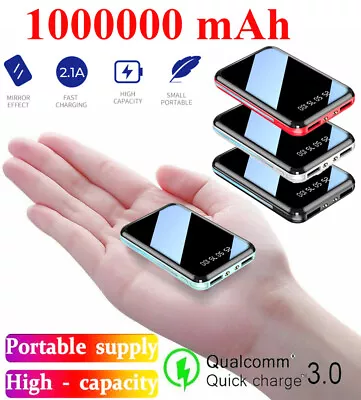 $14.55 • Buy 1000000mAh Mini Power Bank Dual USB UltraThin External Battery Backup Charger