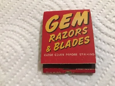 Vintage Matchbook Gem Razors & Blades Full Unstruck • $4.99