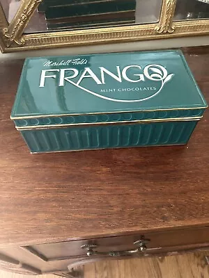 Marshall Field's FRANGO Mint Chocolates Ceramic Cannister By RADKO 11  By 5 1/2  • $110