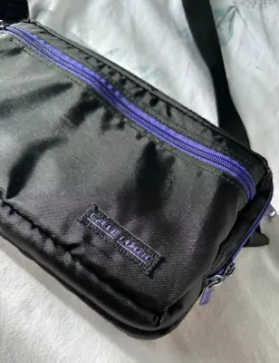 Vintage Case Logic Purple / Black Nylon Shoulder Bag (possibly Minidisc Case?) • £6.96