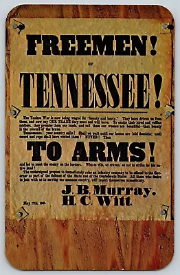 Vintage Postcard~ Civil War Historic Broadside~ Morristown Tennessee TN • $5.95