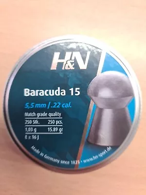 H&N Baracuda 15 .22 Accurate Air Rifle Air Gun Pellets Full Tin • £8.50