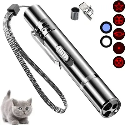 USB Laser Pointer Pen Light Beam Pet Cat Toy Dog Bright Red Lazer Torch 1mw Beam • £6.39