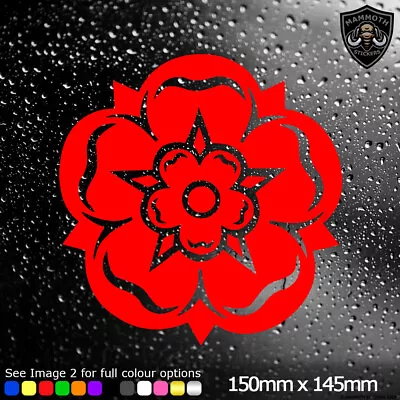 Lancashire Rose Car Sticker Novelty Window Bumper Decal Lancashire Van Vinyl • £2.49