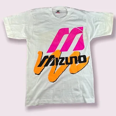 Mizuno T Shirt Vintage 90's Retro Graphic Size Small Short Sleeve Fruit Of Loom • $22.40