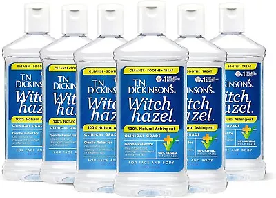 T.N. Dickinson's Witch Hazel Astringent For Face And Body 100% Natural 6 Count • $50.78