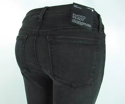 New J BRAND PHOTO READY SKINNY Mid Rise Jean  Woman SZ 26 In GRAPHITE BLACK • $79.99