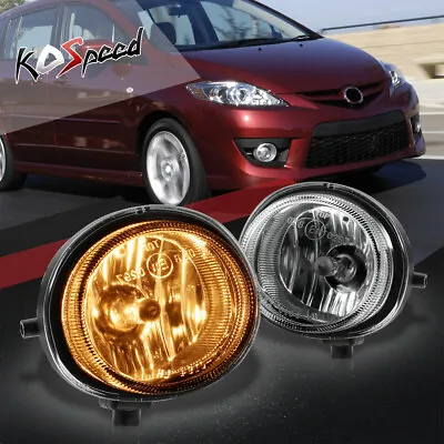 Clear Lens Front Bumper Fog Lights Replacement For 07-14 Mazda CX-5/CX-7/CX-9 • $34.98