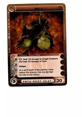 Chaotic Creature Card Super Rare Danian Lore Gold Premium Low • $2.75