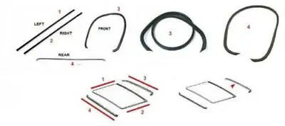 For Mercedes W123 Front And Rear Window Seals Sunroof Repair Kit Seal Belt 4pc • $56.05
