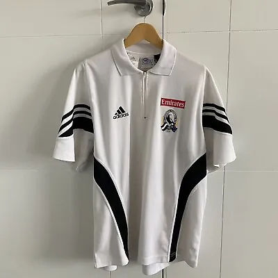 $40 • Buy ADIDAS COLLINGWOOD AFL Polo Shirt 1/4 Zip Size L Fits XL Training Emirates