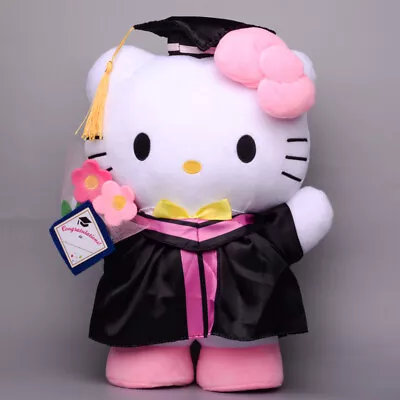 Hello Kitty Ph.d Plush Doll Toy 35Cm Graduation Ceremony Collection Friend Gift • $43.99