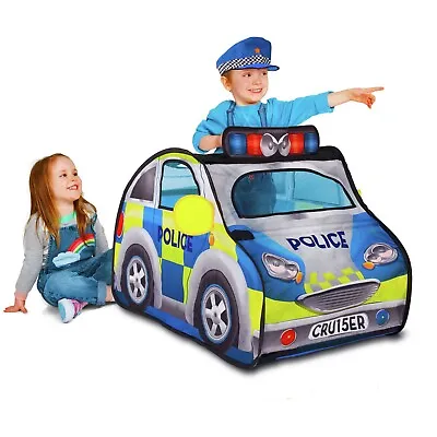 Chad Valley Police Car With Sound Siren + Hat Pop Up Play Tent House Den Car • £29.95