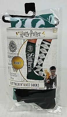 HARRY POTTER Slytherin Mismatched Knee High Socks Adult Cos-Play Accessory NEW • $12.90