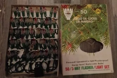 50 Vintage Christmas Replacement Lights Starburst Double Star Clear Reflectors • $19.99