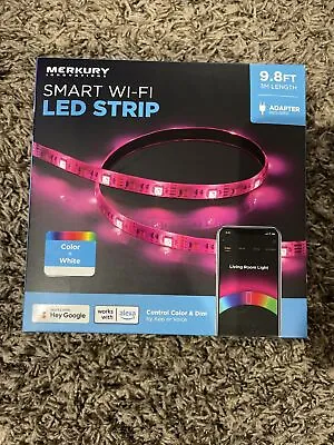Merkury Innovations Wi-Fi Flex LED Strip Color & White 9.8Ft NEW • $8