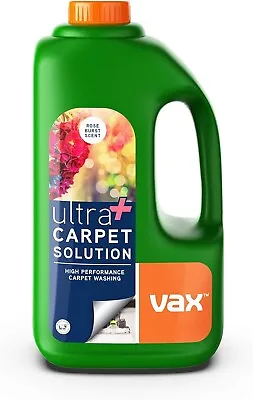 Carpet Cleaner Vax Ultra Plus Solution Shampoo Fluid Remove Stains Rose 1.5L UK • £17.49