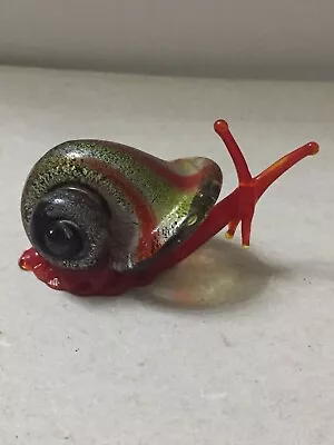 Murano GlassLauschaBimini Glass Snail FigureSnail OrnamentAventurine • £13.50