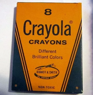 Vintage Crayola Crayons Box Different Brilliant Colors Binney & Smith No 8 • $9.99