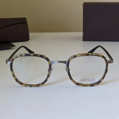 Matsuda M3055 Rectangle Optical Eyeglasses Frames Matte Tortoise Matte Black   • $227