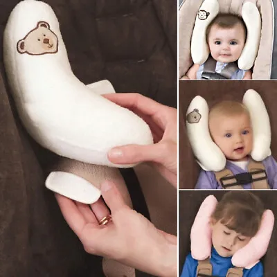 Baby Soft Safety Seat Neck Head Support Toddler Headrest Pillow For Stroller Car • £9.59