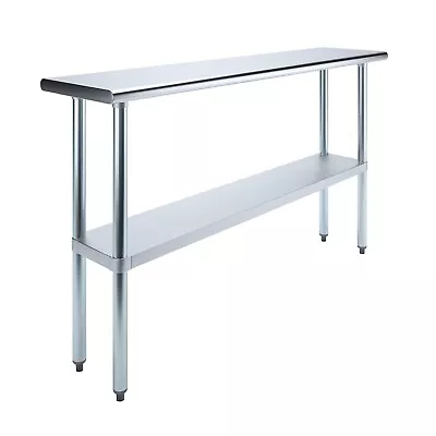 14 In. X 60 In. Stainless Steel Work Table | Metal Utility Table • $219.95