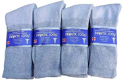  Diabetic GRAY CREW SOCKS Circulatory Health Men’s & Women's Cotton ALL SIZE • $6.99