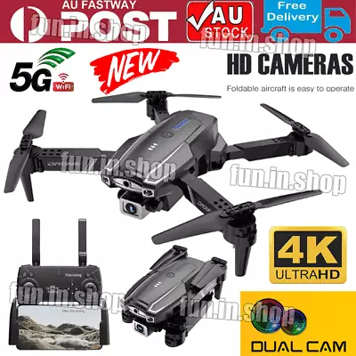 $47.99 • Buy 4K Drone Dual HD Camera Drones WiFi FPV Foldable RC Quadcopter With Battery 5G