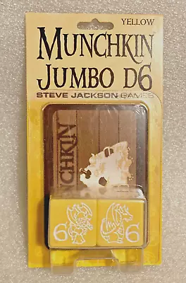 Munchkin Jumbo D6 Dice Yello + Cards 2011 1st Edition Steve Jackson Games Sealed • $10