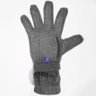 Manulatex Mesh Glove Butcher Safety Stainless Steel Metal Cuff Large 6179A0 Used • $36.99