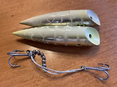 (2) USED Luhr Jensen Size 4 J-Plugs Fickle Pickle Salmon Fishing Trolling RARE • $39.49