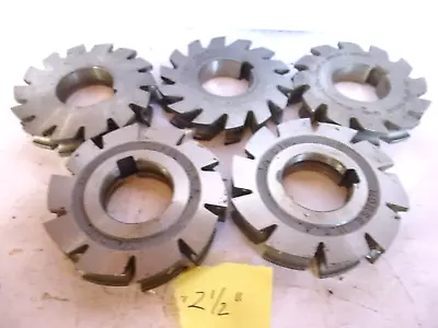 Lot Of 5 Concave Milling Cutter 2 1/2  Diam. Niagara Brown & Sharpe. 1/4  Etc. • $22.50