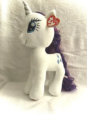 2015 Rarity My Little Pony - Ty Large Stuffed Animal Plush Toy 16  New With Tag • $15.99