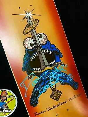 SIGNED H-Street Darin Cookiehead Jenkins Sword & Cookie Slick Skateboard Deck • $257.59