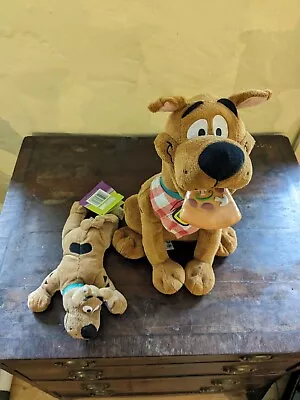 Scooby Doo Plushies X2 - Snack Attack And Beanie Baby Scooby Doo Genuine • £10