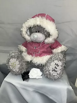 Me To You Plush Bear Wearing A Pink Fluffy Coat Pre-owned Medium Sized Bear Uk. • £14.99