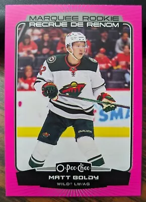 2022-23 O-Pee-Chee Matt Boldy #541 Marquee Rookie Neon Pink 56/75 Wild • $174.98